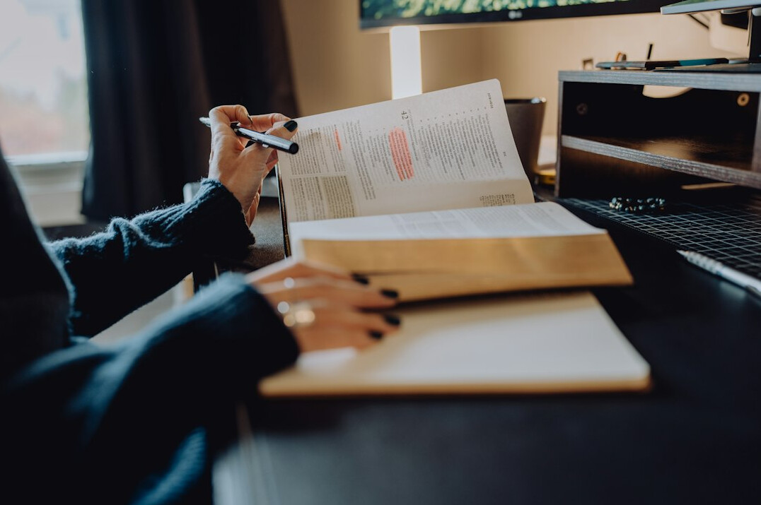 person studying wellness course